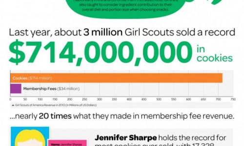 Business & Nutrition of Girl Scout Cookies Infographic