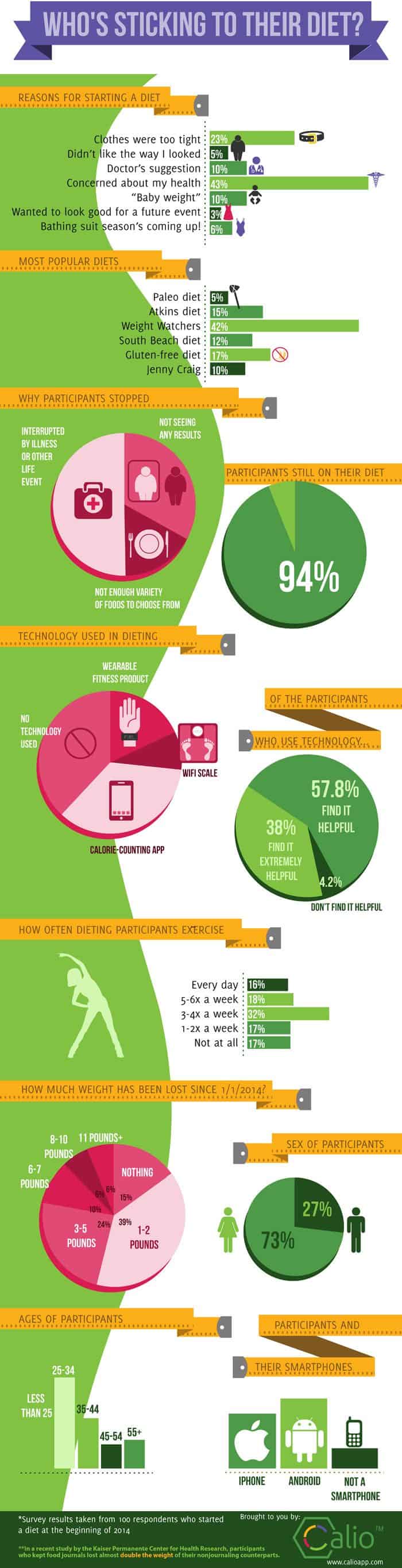 Who’s Sticking to Their Diet Infographic