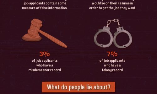 Truth About Lying on Resumes Infographic